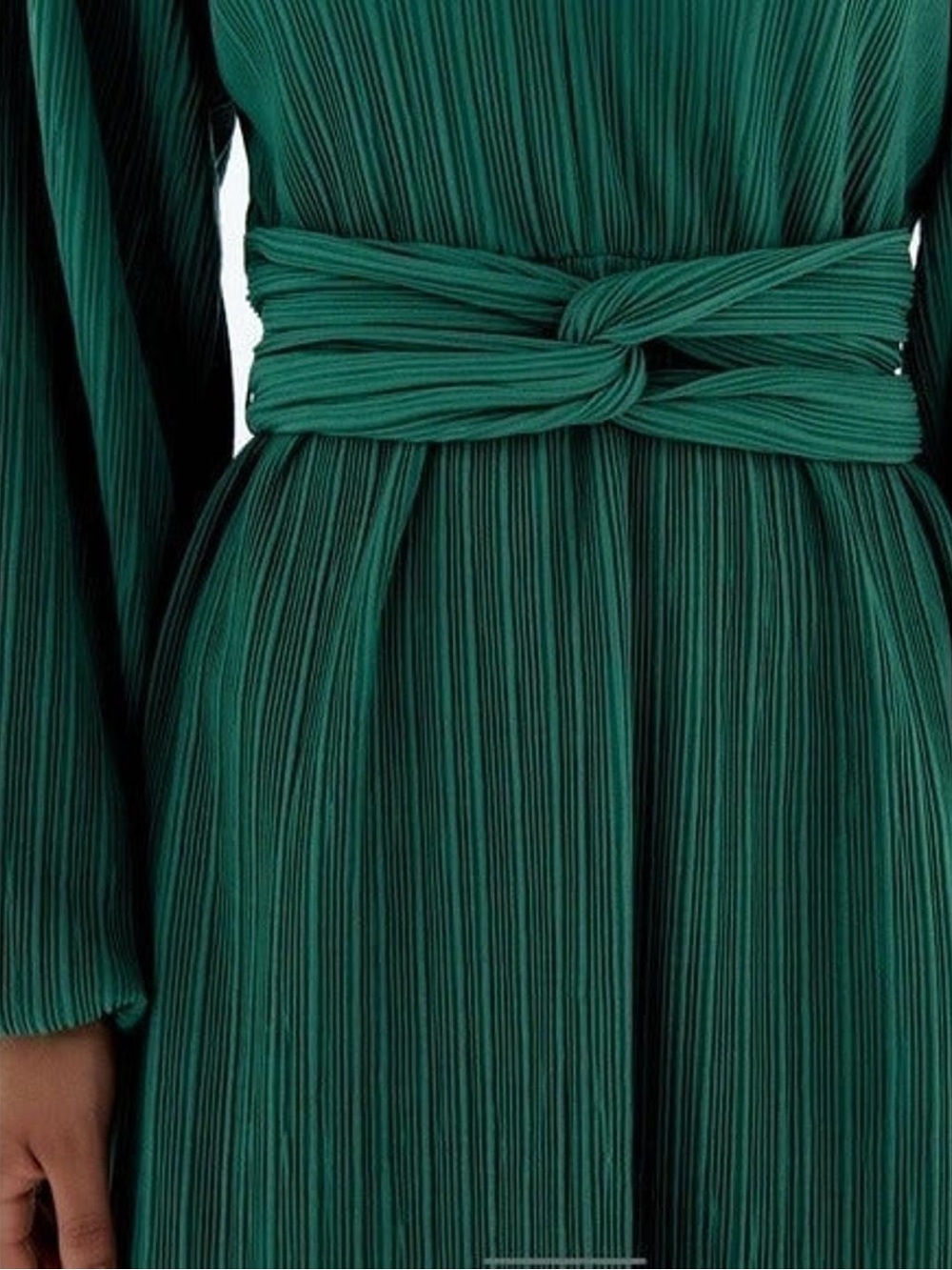 ZARA Pleated‎ Green Holiday Mini Dress